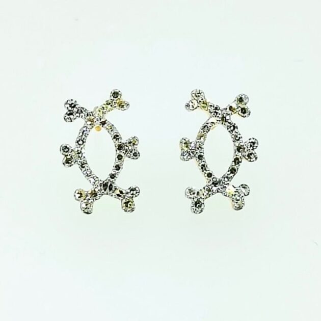 Nsibidi Unity Diamond Earrings - Image 2